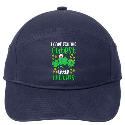 I Care For Cutest Clovers Nurse St Patricks Day 7-Panel Snapback Hat