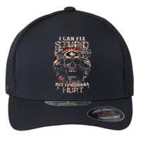 I Can Fix Stupid But Its Gonna Hurt Cool Skull Flexfit Unipanel Trucker Cap