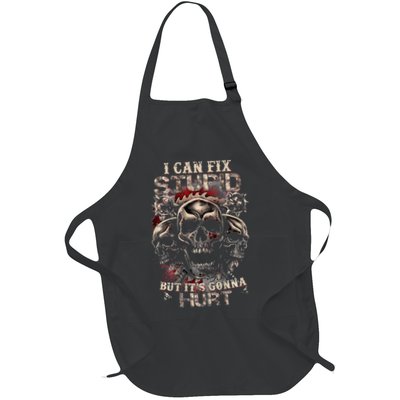 I Can Fix Stupid But Its Gonna Hurt Cool Skull Apron