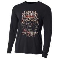 I Can Fix Stupid But Its Gonna Hurt Cool Skull Cooling Performance Long Sleeve Crew