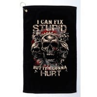 I Can Fix Stupid But Its Gonna Hurt Cool Skull Golf Towel