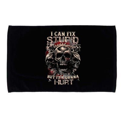 I Can Fix Stupid But Its Gonna Hurt Cool Skull Microfiber Hand Towel