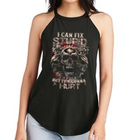 I Can Fix Stupid But Its Gonna Hurt Cool Skull Women's Perfect Tri Rocker Tank