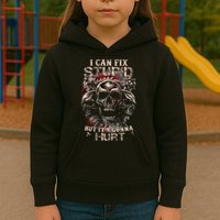 I Can Fix Stupid But Its Gonna Hurt Cool Skull Kids Hoodie