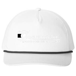 I Can Freeze Time What's Your Superpower Snapback Five-Panel Rope Hat