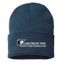 I Can Freeze Time What's Your Superpower Sustainable Knit Beanie