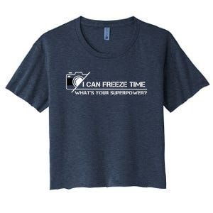 I Can Freeze Time What's Your Superpower Women's Crop Top Tee