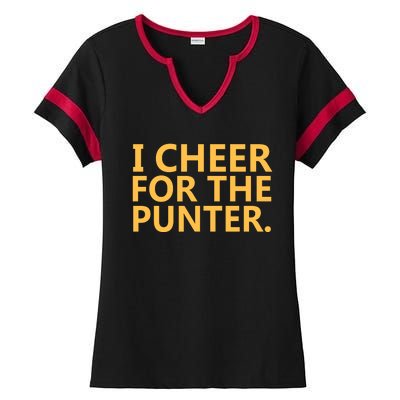 I Cheer For The Punter Iowa Ladies Halftime Notch Neck Tee