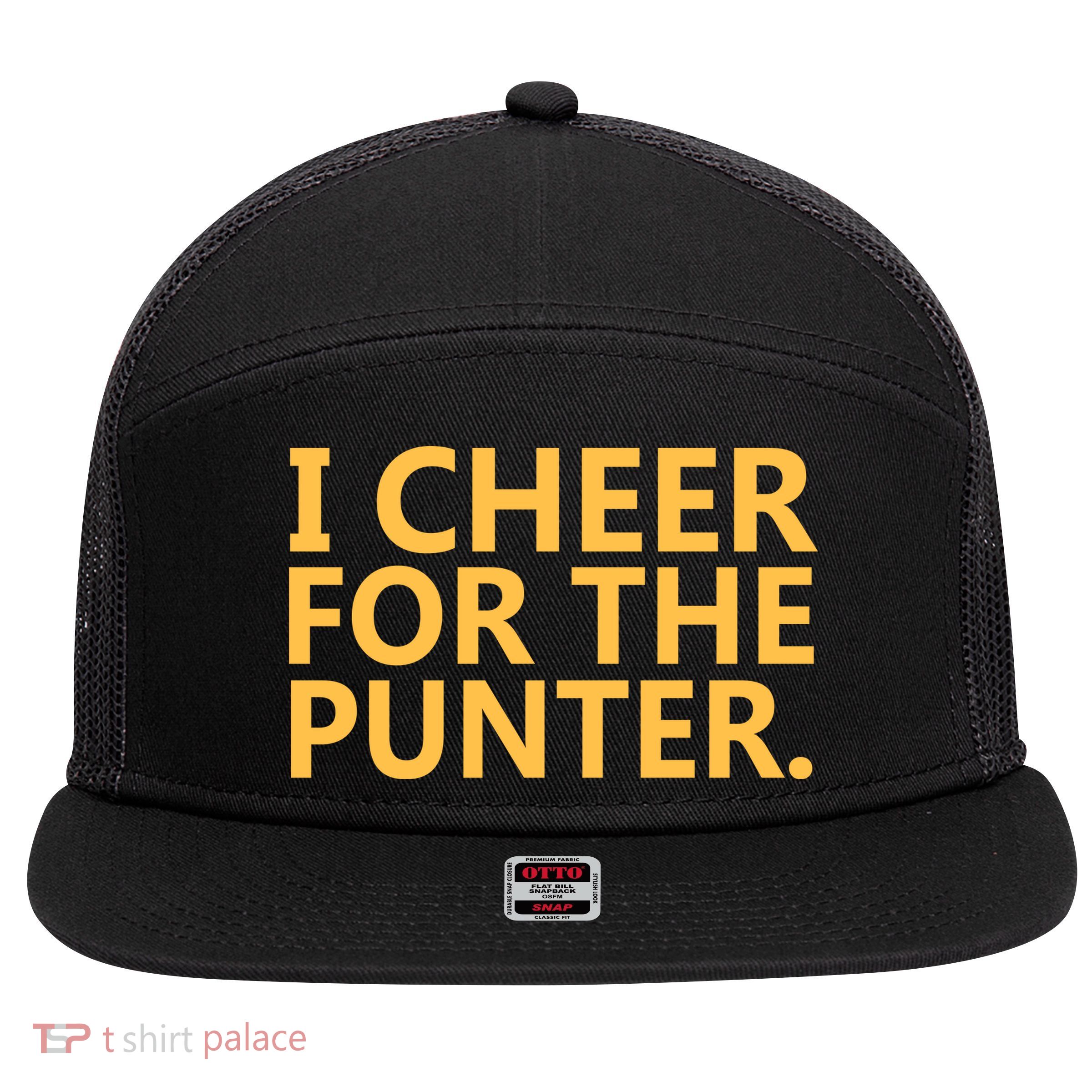 I Cheer For The Punter Iowa 7 Panel Mesh Trucker Snapback Hat