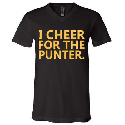 I Cheer For The Punter Iowa V-Neck T-Shirt