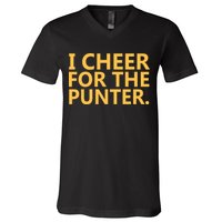 I Cheer For The Punter Iowa V-Neck T-Shirt