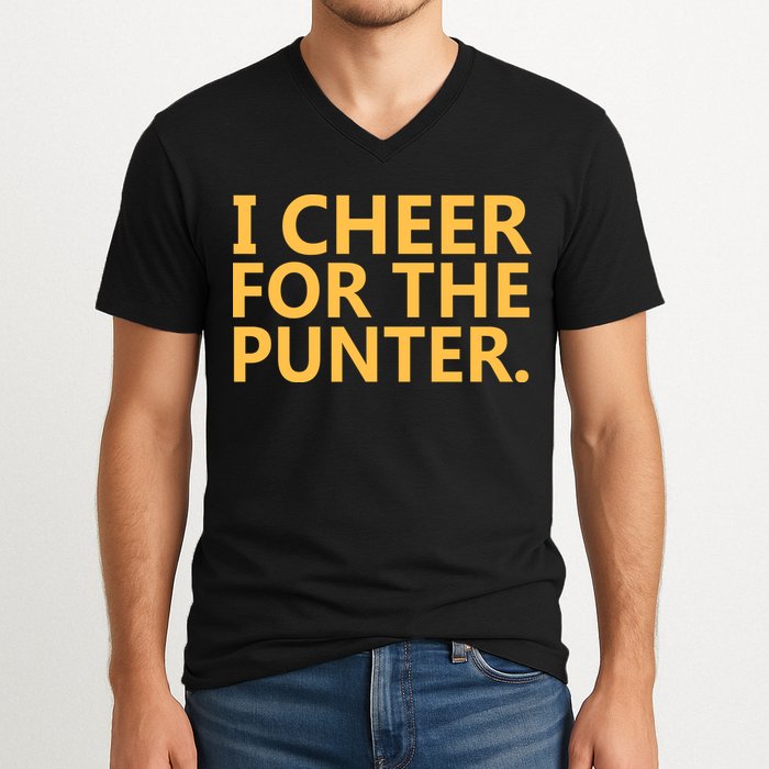I Cheer For The Punter Iowa V-Neck T-Shirt