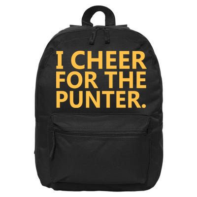 I Cheer For The Punter Iowa 16 in Basic Backpack