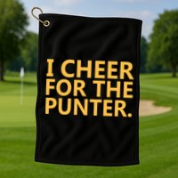 I Cheer For The Punter Iowa Golf Towel