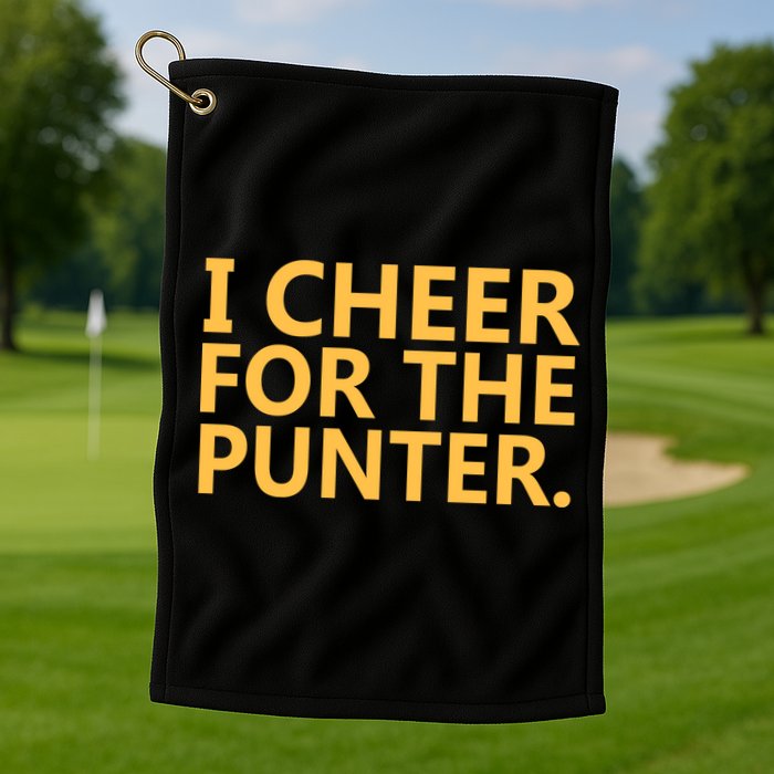 I Cheer For The Punter Iowa Golf Towel