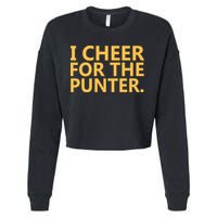 I Cheer For The Punter Iowa Cropped Pullover Crew