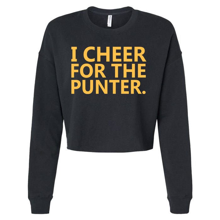 I Cheer For The Punter Iowa Cropped Pullover Crew
