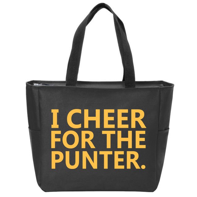 I Cheer For The Punter Iowa Zip Tote Bag