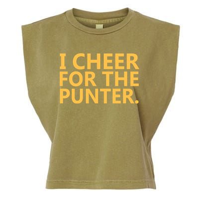 I Cheer For The Punter Iowa Garment-Dyed Women's Muscle Tee