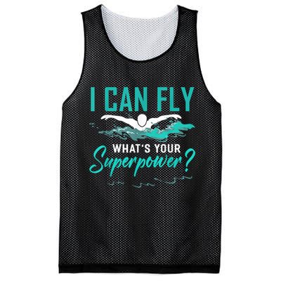 I Can Fly Whats Your Superpower Swimmer Tee Swimming Mesh Reversible Basketball Jersey Tank