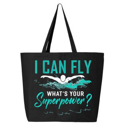 I Can Fly Whats Your Superpower Swimmer Tee Swimming 25L Jumbo Tote