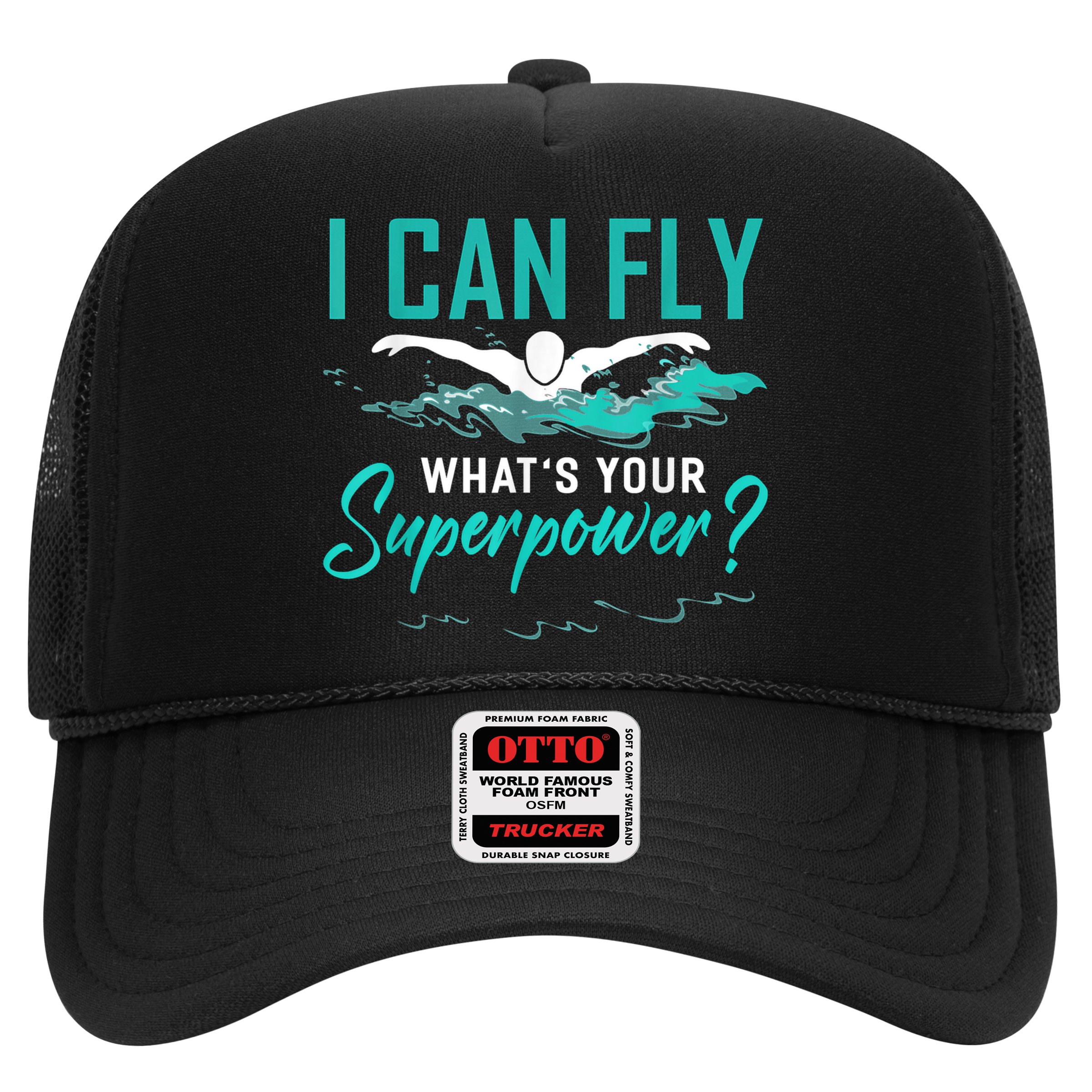 I Can Fly Whats Your Superpower Swimmer Tee Swimming Hat