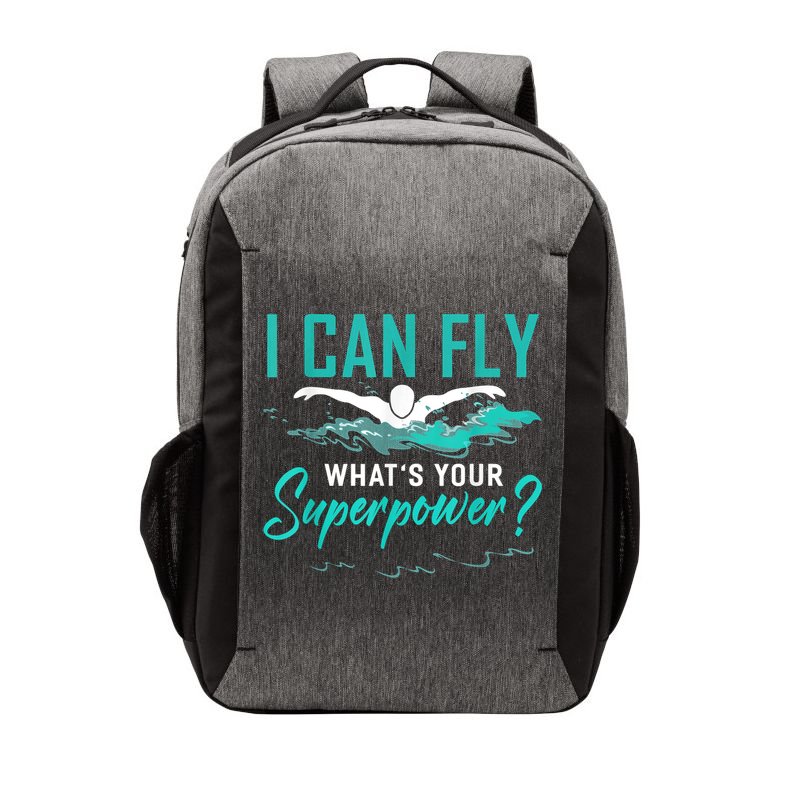 I Can Fly Whats Your Superpower Swimmer Tee Swimming Vector Backpack