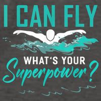 I Can Fly Whats Your Superpower Swimmer Tee Swimming Vector Backpack