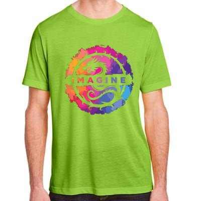 Imagine Colorful Fantasy Retro Dragon Adult ChromaSoft Performance T-Shirt