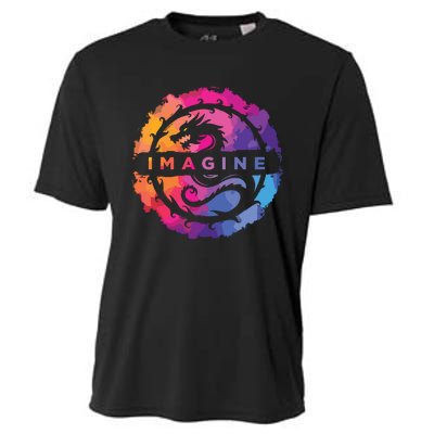 Imagine Colorful Fantasy Retro Dragon Cooling Performance Crew T-Shirt