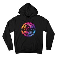 Imagine Colorful Fantasy Retro Dragon Hoodie