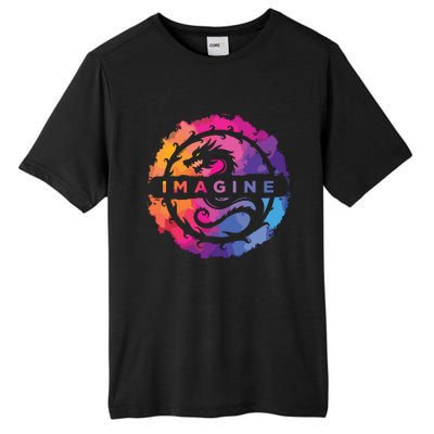 Imagine Colorful Fantasy Retro Dragon Tall Fusion ChromaSoft Performance T-Shirt