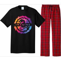 Imagine Colorful Fantasy Retro Dragon Pajama Set