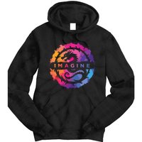 Imagine Colorful Fantasy Retro Dragon Tie Dye Hoodie