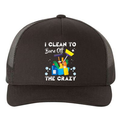 I Clean Funny Housekeeping Housekeeper Cleaner Graphic Yupoong Adult 5-Panel Trucker Hat