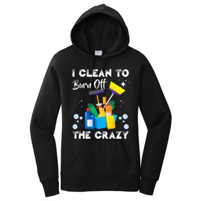 I Clean Funny Housekeeping Housekeeper Cleaner Graphic Women's Pullover Hoodie