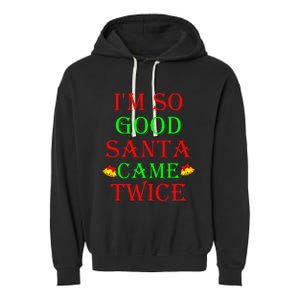 Inappropriate Christmas Funny Xmas Party Gift Garment-Dyed Fleece Hoodie