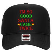 Inappropriate Christmas Funny Xmas Party Gift High Crown Mesh Back Trucker Hat