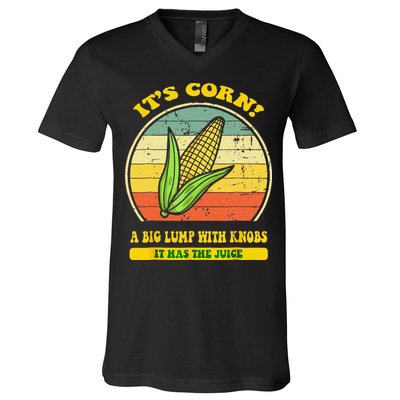 it's corn funny trendy design It’s Corn It Has The Juice tee V-Neck T-Shirt