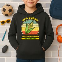 it's corn funny trendy design It’s Corn It Has The Juice tee Kids Hoodie