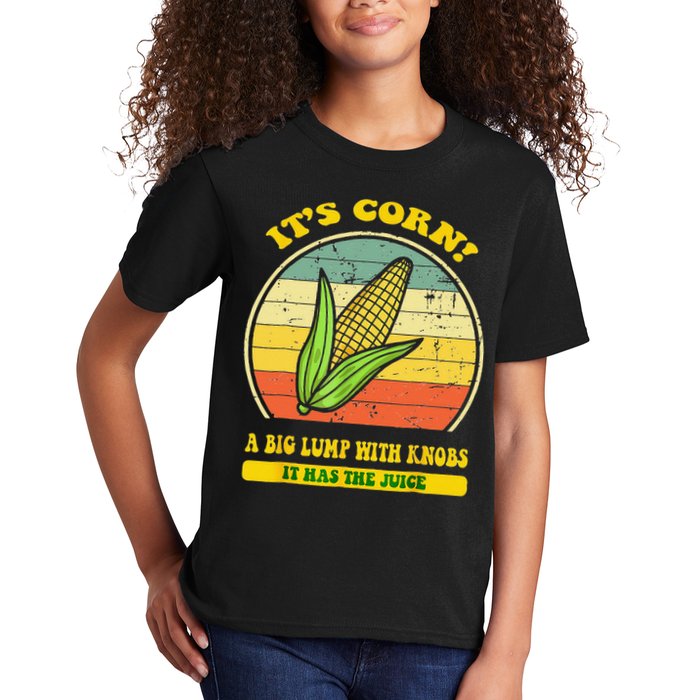 it's corn funny trendy design It’s Corn It Has The Juice tee Kids T-Shirt