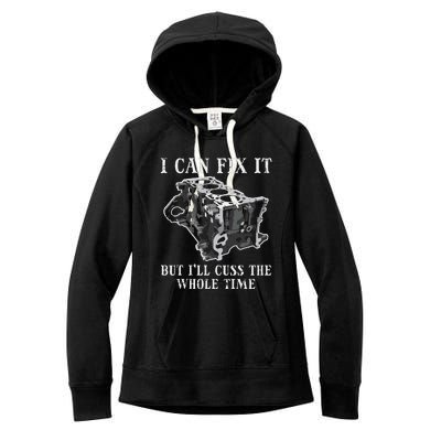 I Can Fix It Engine Funny Car Auto Mechanic Garage Women's Fleece Hoodie