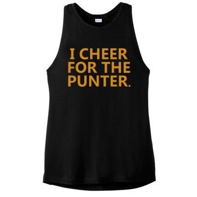 I Cheer For The Punter Ladies PosiCharge Tri-Blend Wicking Tank