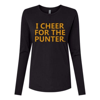 I Cheer For The Punter Womens Cotton Relaxed Long Sleeve T-Shirt