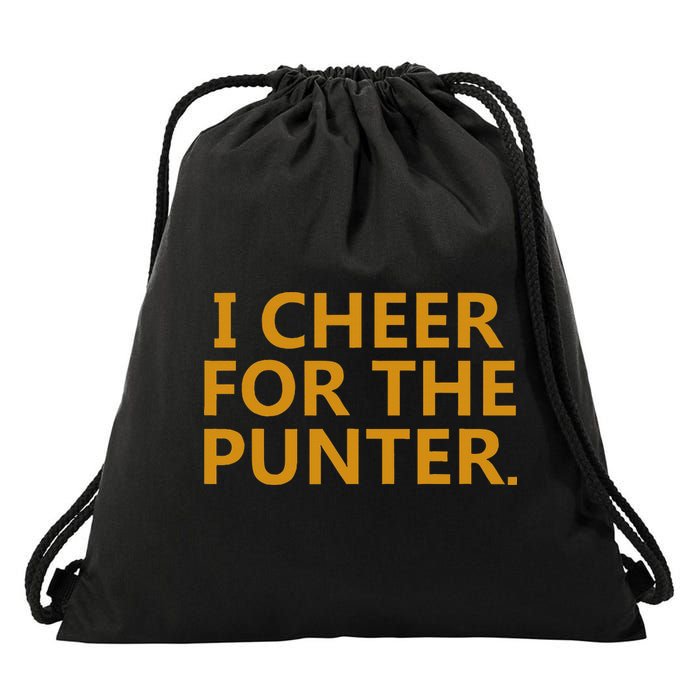 I Cheer For The Punter Drawstring Bag