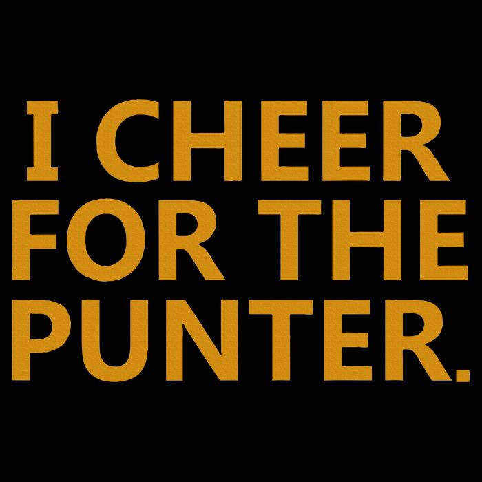 I Cheer For The Punter Drawstring Bag