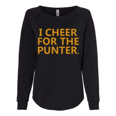 I Cheer For The Punter Womens California Wash Sweatshirt