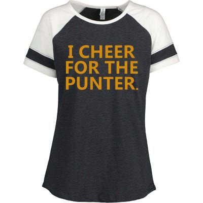 I Cheer For The Punter Enza Ladies Jersey Colorblock Tee