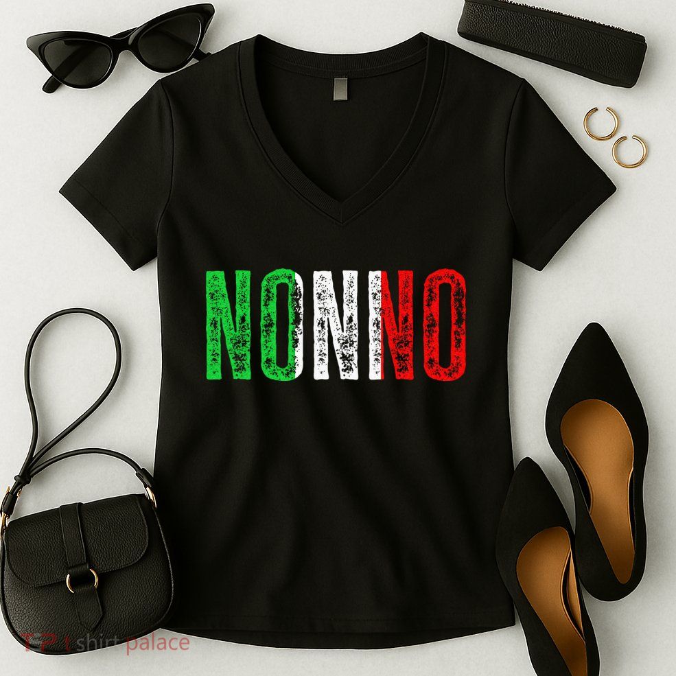 Italian Culture Family Italy Born Nonno Women's V-Neck T-Shirt