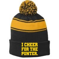 I Cheer For The Punter Stripe Pom Pom Beanie